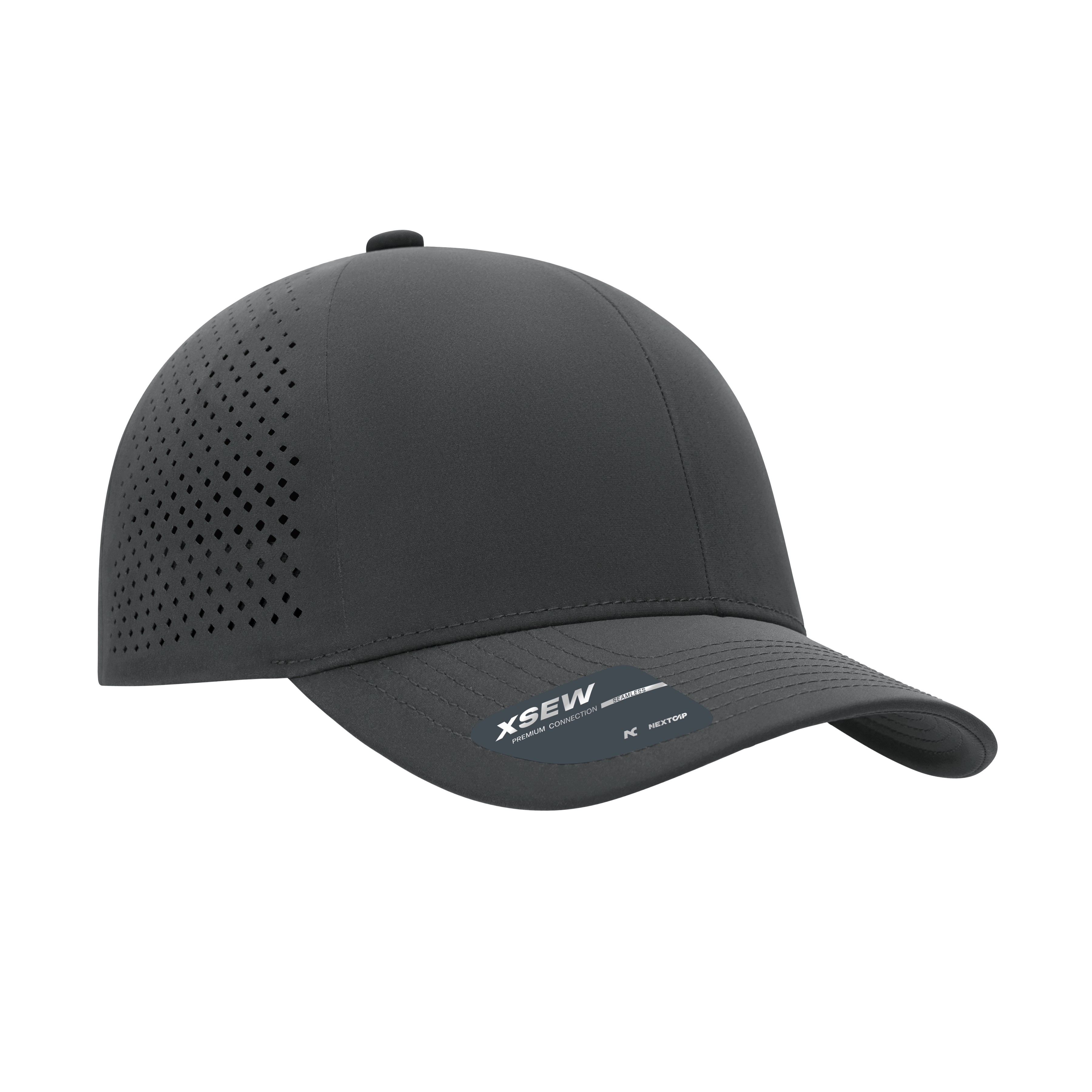 (MVP277) XSew™ 6 Panel Seamless Perforated Golf Fitted Cap