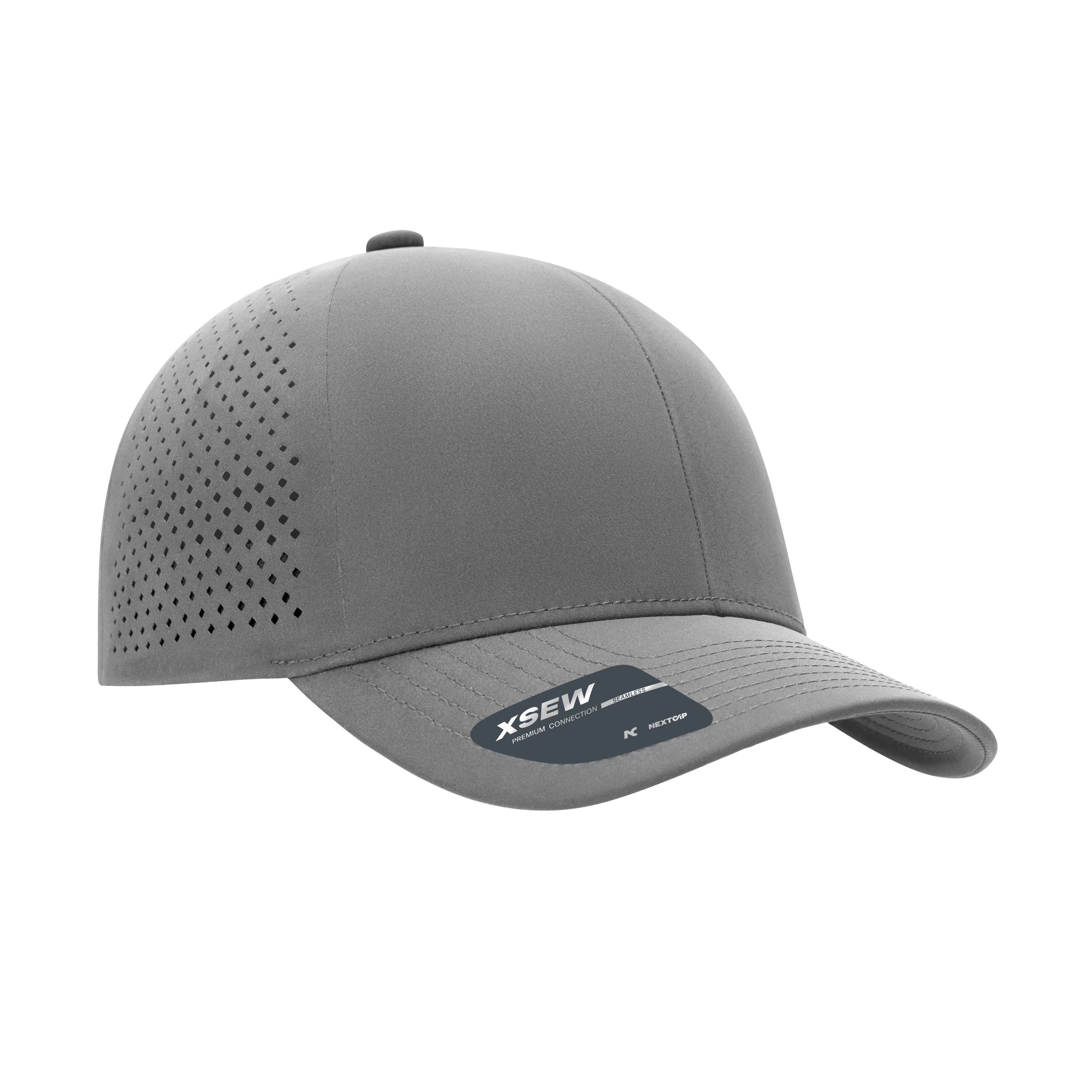 (MVP277) XSew™ 6 Panel Seamless Perforated Golf Fitted Cap